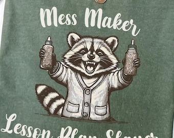 Funny Raccoon Teacher Shirt: Comfort Colors Back to School Tee