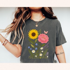 Flower Anti Trump Tee, Liberal Leftist Feminist Activist, Funny Anti Trump Shirt, Subtle Floral  FDT Shirt, Anti MAGA Shirts, Feminist Gift