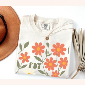 Feminist Gift, Flower Anti Trump Tee, Liberal Leftist Feminist Activist, Funny Anti Trump Shirt, Subtle Floral  FDT Shirt, Anti MAGA Shirts