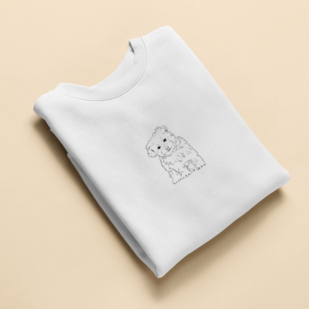Maltese Dog Sweatshirt, Dog Face Sweatshirt, Minimalist Crewneck, Dog Lover Gift, Dog Mom Sweater, Dog Dad Sweater, Unisex Sweater Onlytee