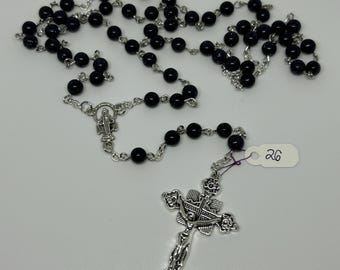 Handmade Night Sky Sparkling Goldstone Gemstone Catholic Rosary