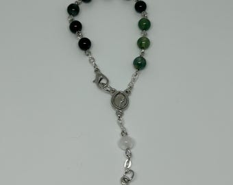 Handmade Gemstone Mini Decade Catholic CAR Rosary