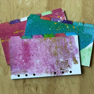 Artsy Paint & Foil Planner Dividers: Personal Size, 6-Ring Set
