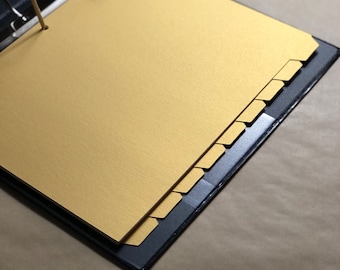 Letter Size Planner Dividers: Pearlescent or Solid Colors, 9-Tab Set
