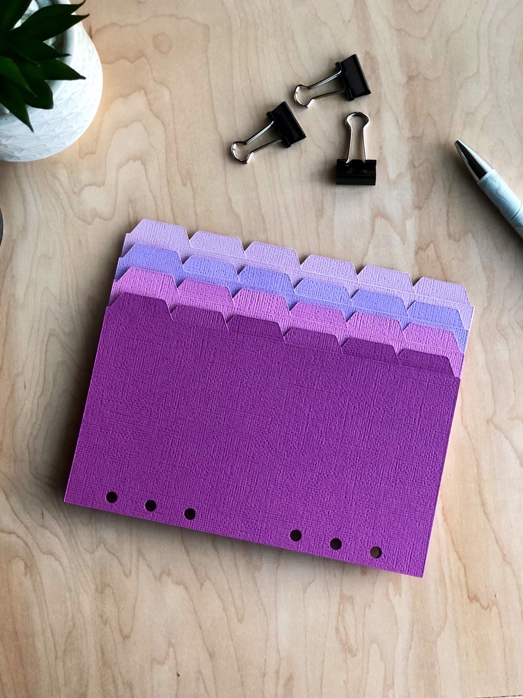 6 Side Tab Divider Set Personal Sophisticated A6 Personal 6 Dividers in