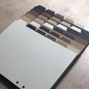 A5 Tabbed Planner Dividers: Coffee Colors, Textured Cardstock (Set of 6)
