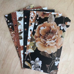 Pretty | Sophisticated | Shimmer | Personal **(A6 Personal)**Tabbed Divider set (6 dividers in each set) | Black,Copper,white,off white