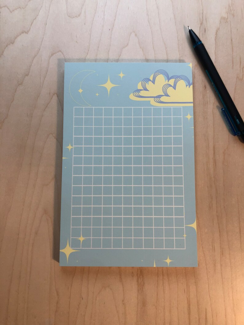 Pastel Butterfly Notepad: Square Grid, Watercolor Stationery (5.5x8.5 ...