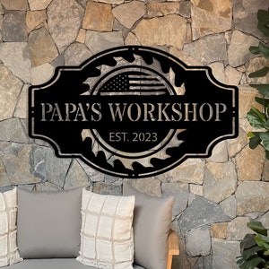 Custom workshopbord Amerikaanse vlag: gepersonaliseerd metalen garagedecor