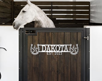 Personalized Horse Stall Name Signs,Horse Barn Door Sign,Horse Farm Sign Outdoor,Door Hanger,Horse Name Plate,Wall Decor,Housewarming Gift
