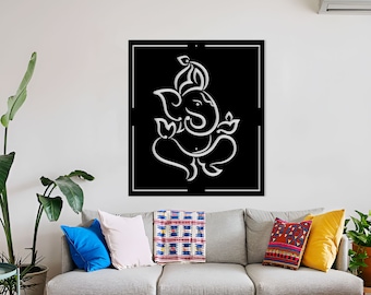 Ganesha Metal Wall Art,Metal Wall Hanging Art,Lord Ganesh,Metal Wall Sculpture,Ganesha Metal Sign,Hindu Home Decoration,Housewarming Gift