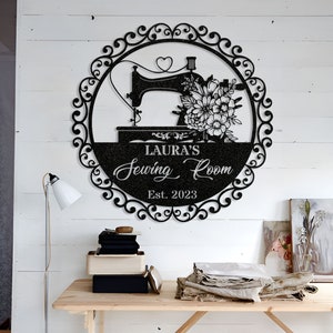 Personalized Sewing Room Sign Craft Room Decor Quilting Embroidery