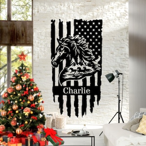Enseigne cheval en métal personnalisée : décoration de grange de ferme