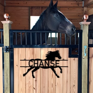 Personalized Horse Stall Name Plate, Horse Barn Door Sign, Horse Farm Sign Outdoor, Barn Decor Ranch Metal Sign, Horse Wall Decor