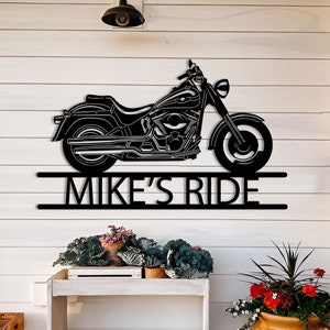 Personalized Motorcycle Metal Sign,Custom Metal Art,Metal Garage Sign,Man Cave Sign,Motorcycle Art,Personalized Biker Gift,Fathers Day Gift
