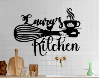 Personalized Kitchen Metal Sign: Custom Nana&#39;s Kitchen Wall Decor