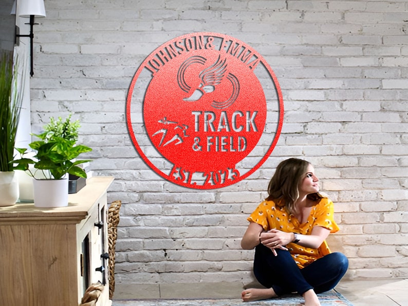Metal Custom Track and Field Sign Athlete's Gift Senior Etsy