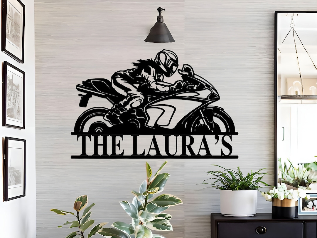 Custom Metal Motorcycle Sign for Women Biker Wedding Gift Etsy