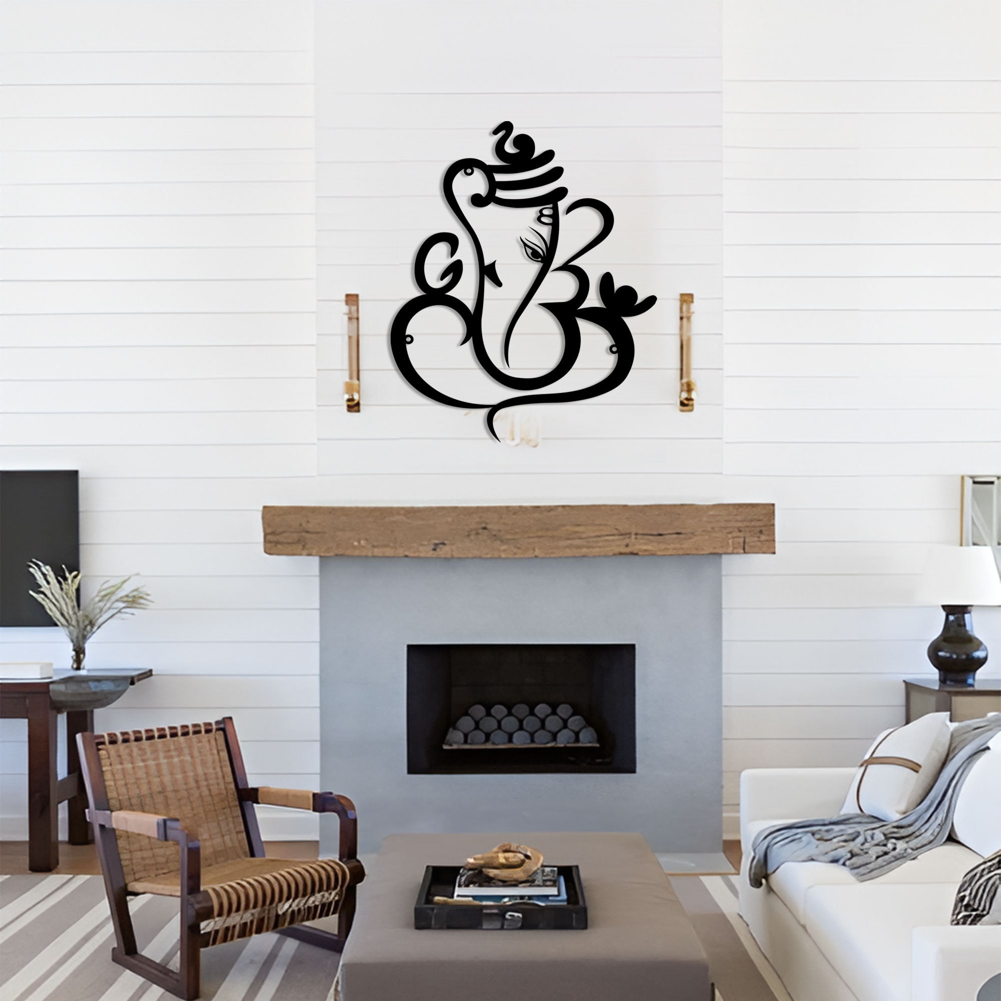 Ganesha Metal Wall Art and Decorabstractmetal Wall Hanging Etsy