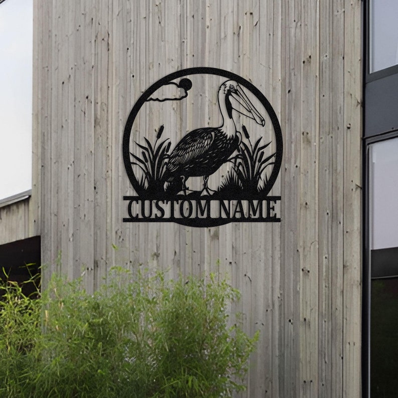 Custom Pelican Metal Sign With Last Name Personalized,pelican Metal
