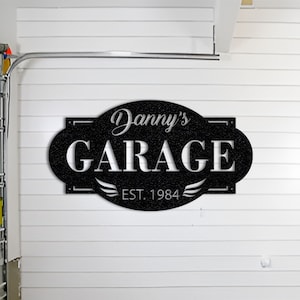 Personalized Metal Garage Sign: Custom Man Cave Wall Art - Etsy