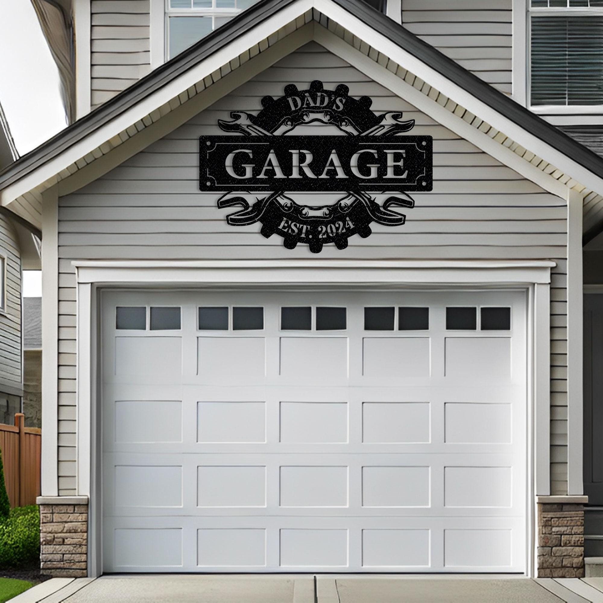 Personalized Garage Sign: Custom Metal Wall Art, Man Cave Decor - Etsy