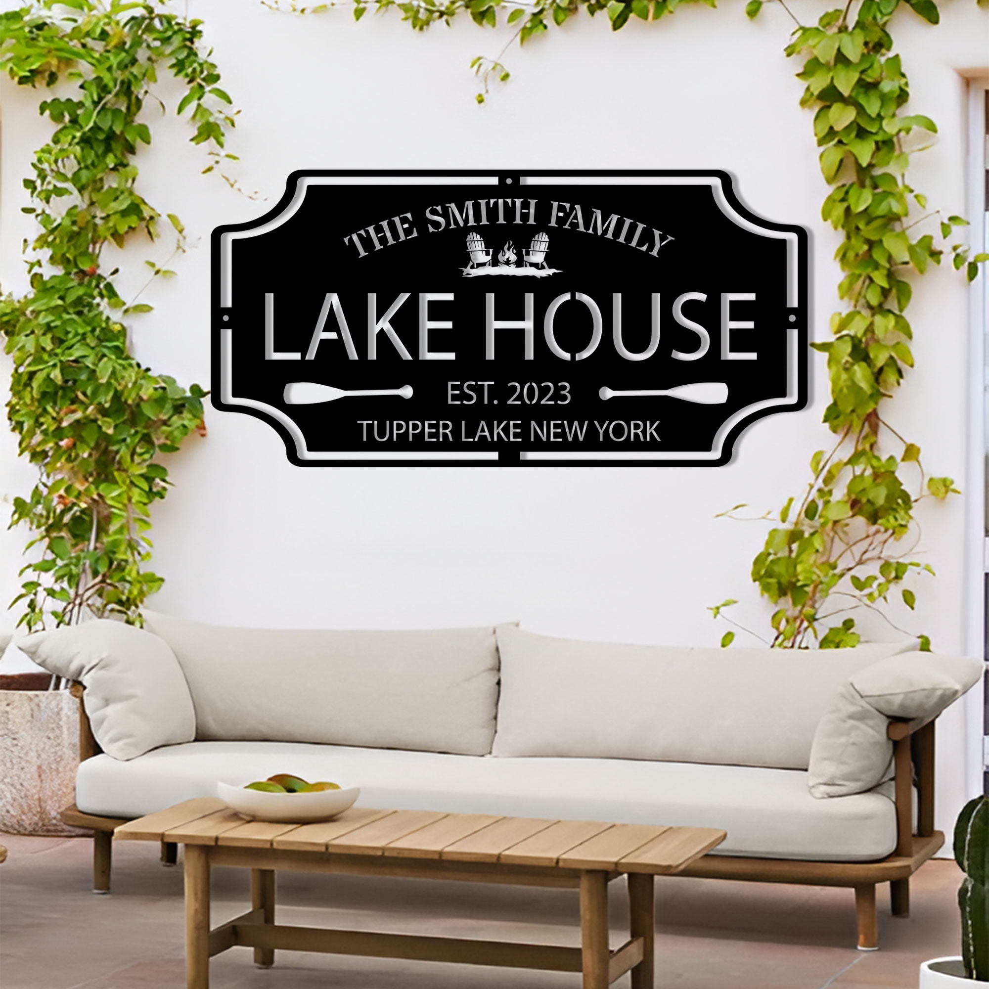 Personalized Lake House Metal Sign: Custom Welcome Decor - Etsy