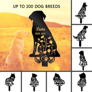 Custom Pet Memorial Stake: Personalized Dog Garden Sign, Loss Gift