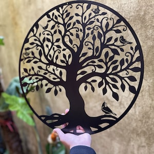 Personalisierte Outdoor Baum des Lebens Metall Wandkunst, individuelles Namensschild, Metall Baum Wandkunst, Metall Baum Zeichen, Papa Geschenk, benutzerdefinierter Stammbaum, Baum Geschenk