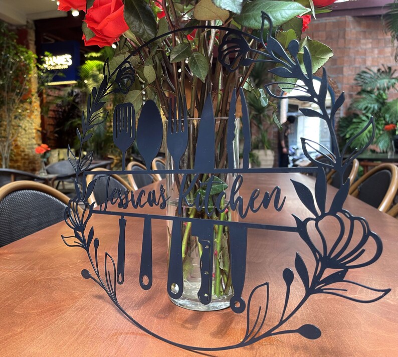 Personalize Mom's Kitchen Wall Art Decor Metal Kitchen Etsy