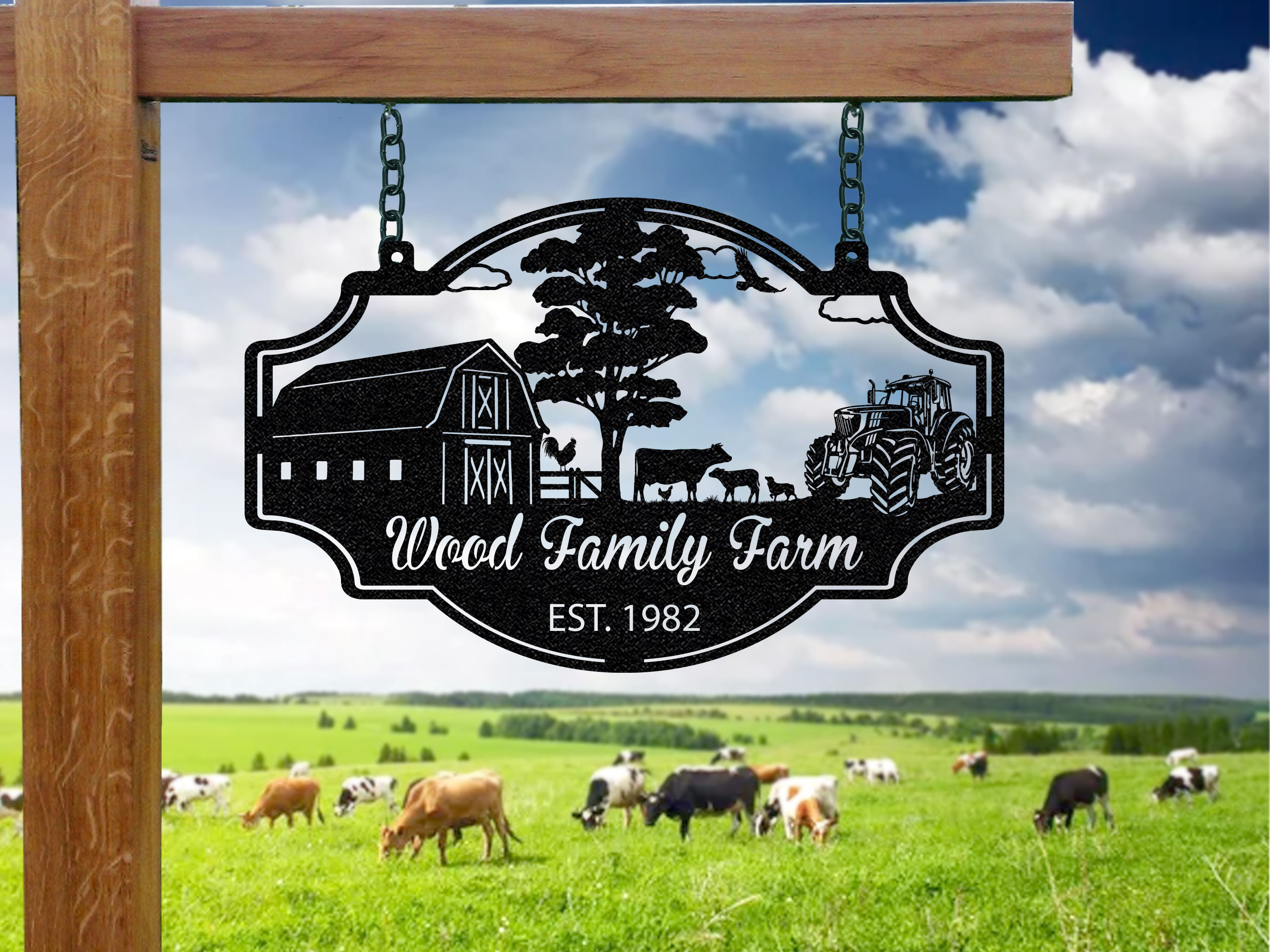 Personalized Metal Farm Sign: Custom Ranch Name, Barn Decor - Etsy
