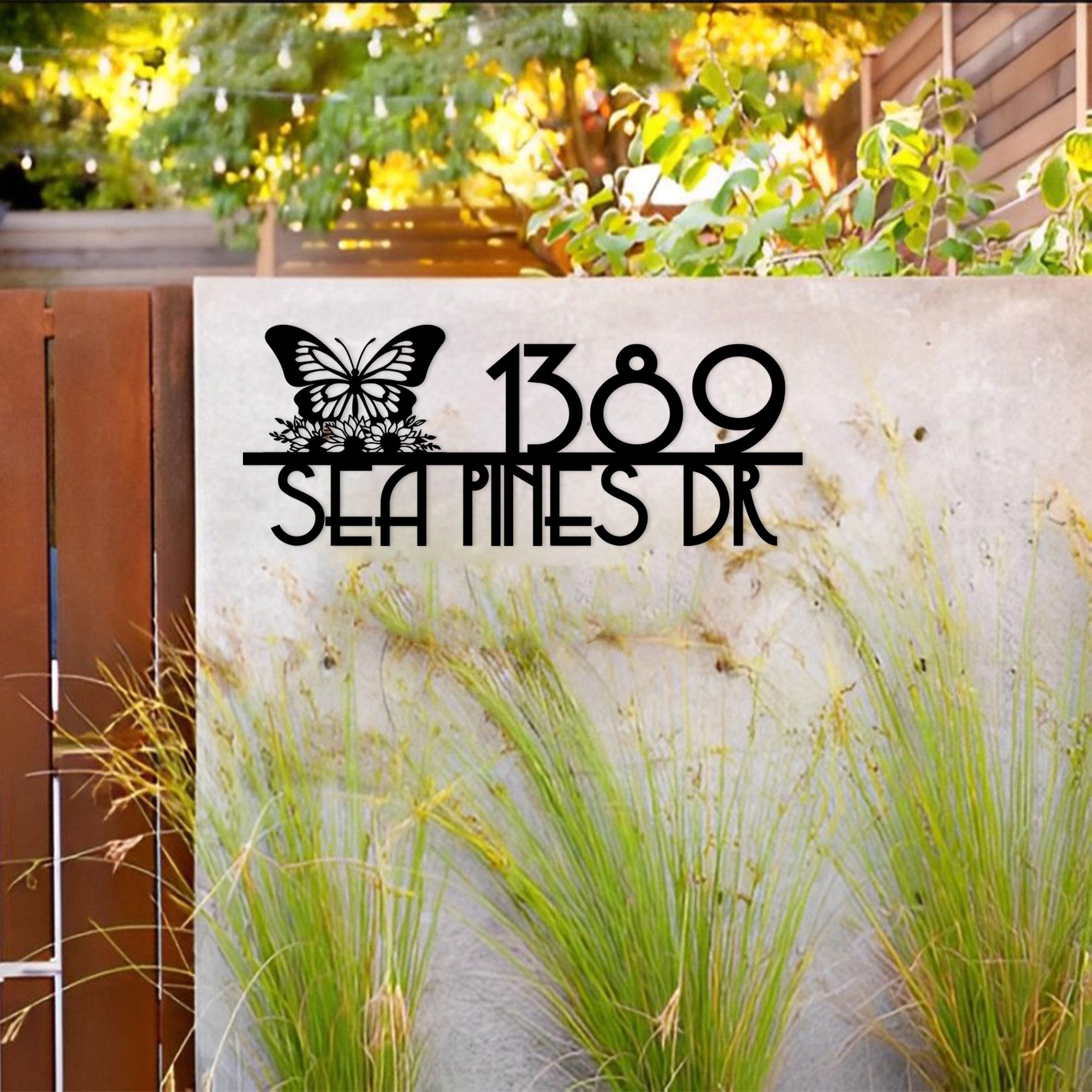 Mid Century Modern Metal Address Sign With Street Name - Etsy