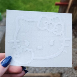 Hello Kitty Middle Finger Sticker - Hello Kitty Car - Car Decal - Laptop Decal - Sanrio Car Decal
