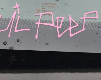 Calcomanía de vinilo impermeable con autógrafo de Lil Peep