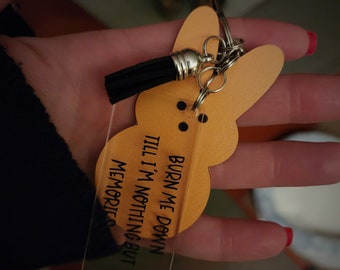 Lil Peep Acrylic Keychain: Peep Charm & Black Tassel