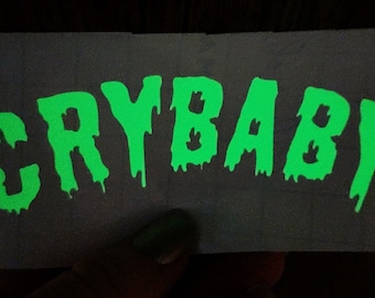 Pegatina de vinilo "Crybaby" de Lil Peep: brilla en la oscuridad.
