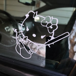 Hello Kitty Decal - Hello Kitty Devil - Sanrio Car Decals - Demon Hello Kitty - Hello Kitty Car Decal - Hello Kitty Car Decorations