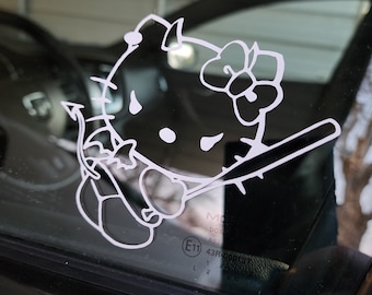 P Plates Hello Kitty Magnet//decal//reflective//personalised 