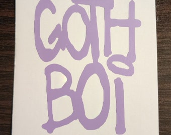 Calcomanía de vinilo permanente Goth Boi