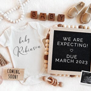 Digital Pregnancy Announcement, Gender Neutral, Digital Baby Announcement for Social Media, Pregnancy Reveal Download, Instagram, Facebook