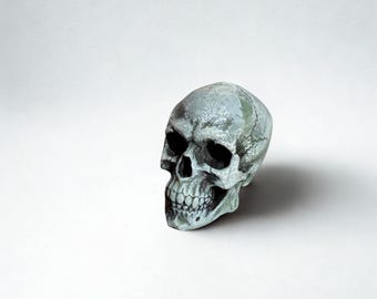 Set of 3 Resin 3D Printed Mini Skull Decor – Hand Painted Mini Skulls for Halloween, Gothic Home, Planters, Terrariums & More
