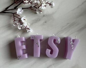 Custom Birthday Letter Candles | Personalized Name Cake Topper