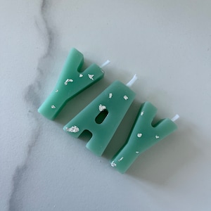 Mini Custom Birthday Letter Candles | Personalized Name Cake Topper