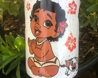 Vaso Moana, 10 oz, Vaso para niños, Bebé Moana, Regalos para niños