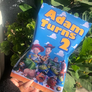 Toy Story Chip Taschen, Party Getränke, individuelle Geschenke, Party, Geburtstag Taschen, Chips, Kinder Geburtstag Ideen