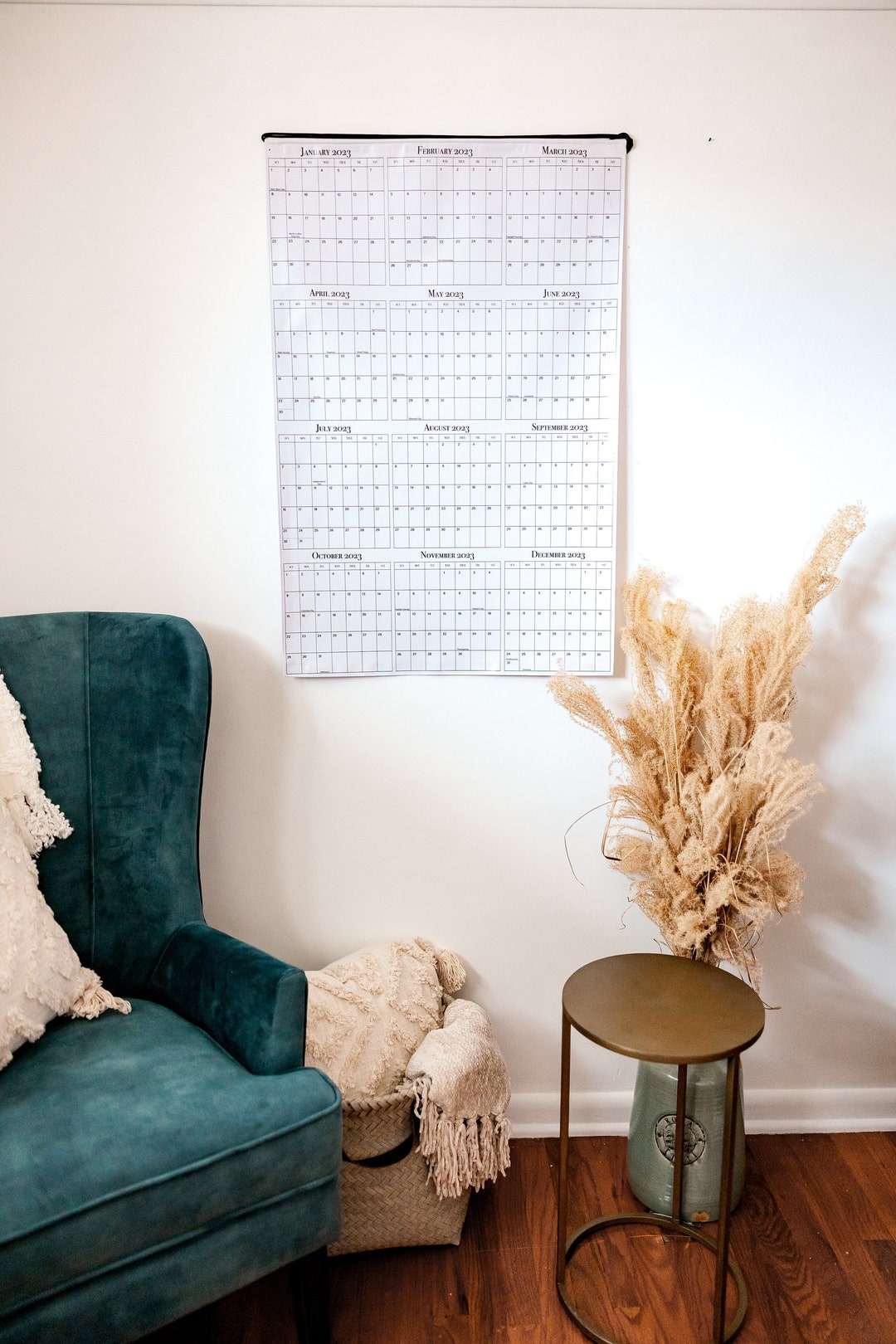 Yearly Wall Calendar Vinyl - Etsy