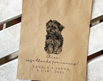 25 Wedding doggie bag - Wedding doggy bag - Dog treat bag - Wedding dog treat bag - Thank you for celebrating my humans