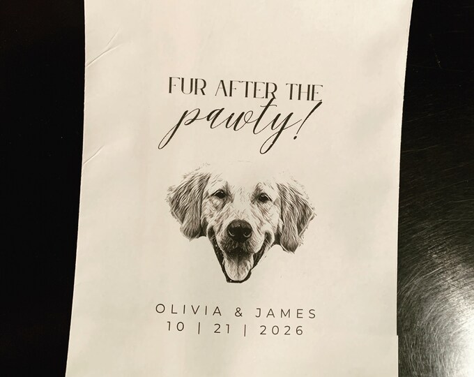 25 Wedding Doggie Bag Wedding Doggy Bag Dog Treat Bag Wedding Dog Treat ...