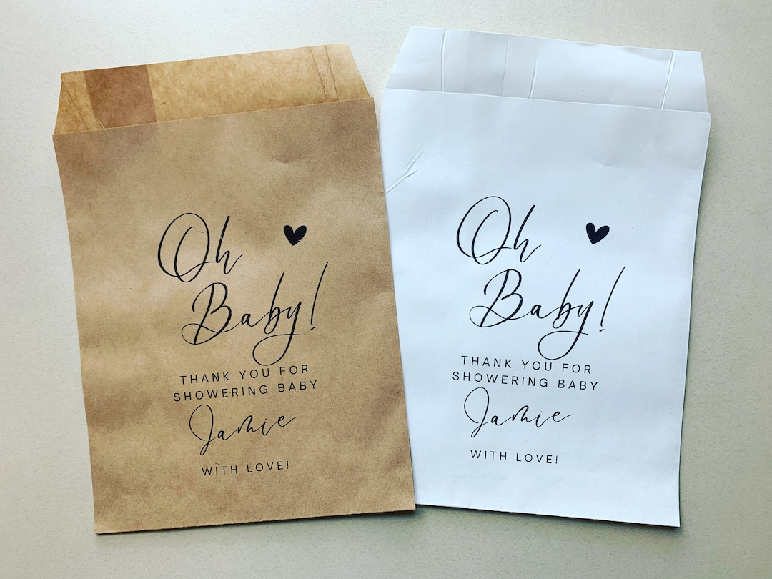 25 Favor Bags for Baby Shower Baby Shower Bags Oh Baby Baby Shower