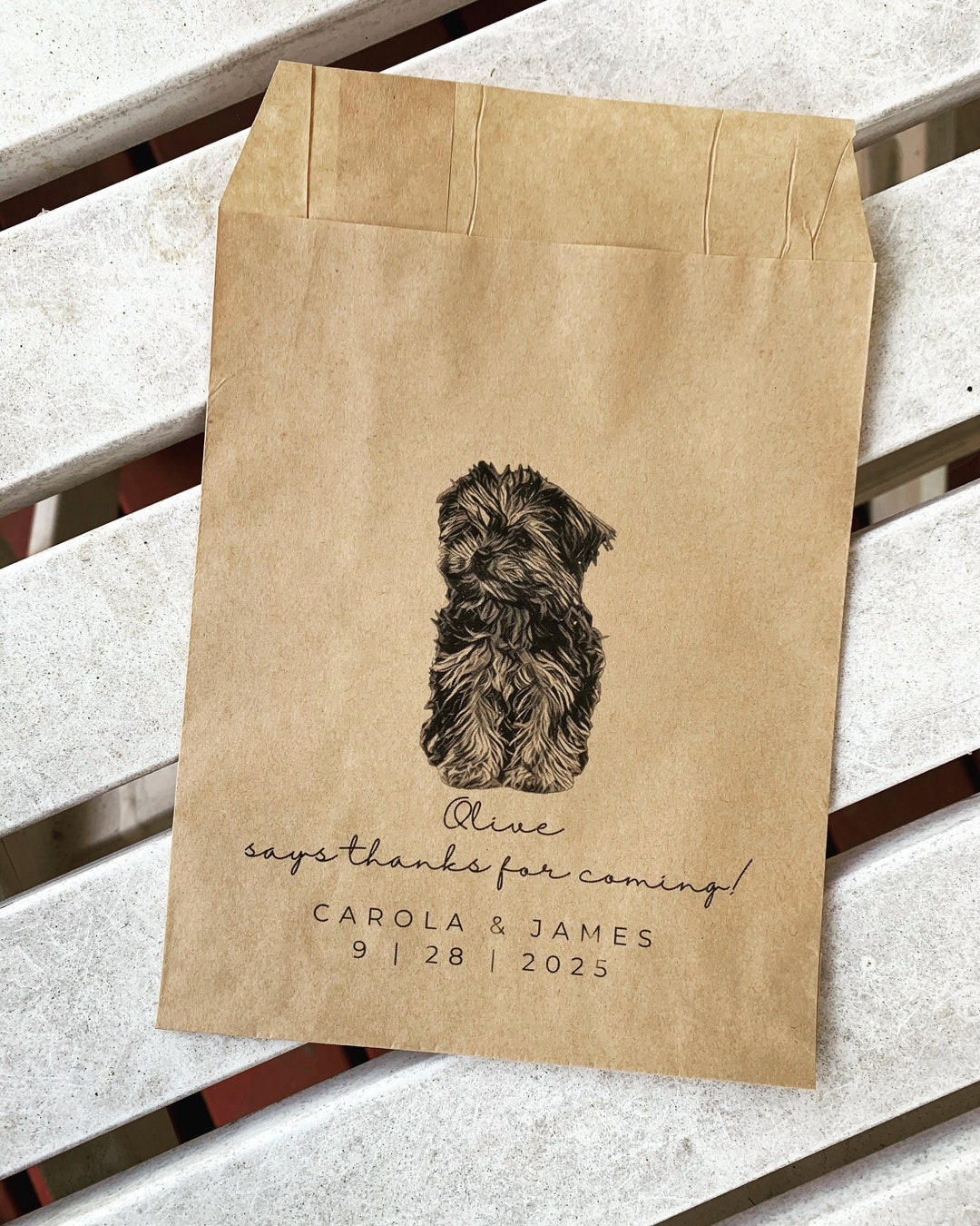 25 Wedding Doggie Bag Wedding Doggy Bag Dog Treat Bag Wedding Dog Treat